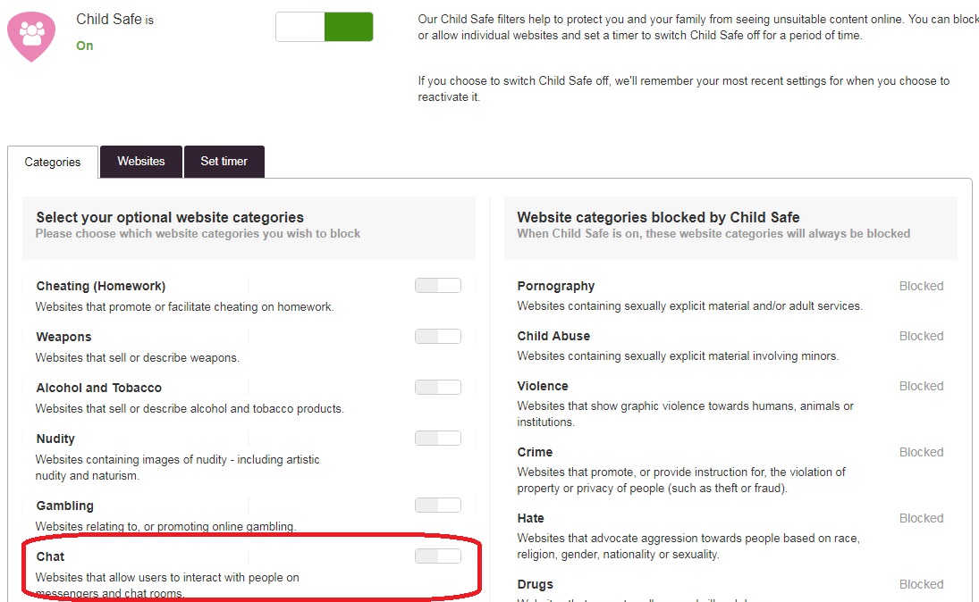 Re  safe settings & Whatsapp Virgin Media Community 3796175
